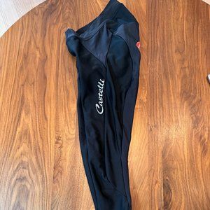 Castelli Women's Corrente Wind Waist Tight Cycling Pants Leggings Size L Black